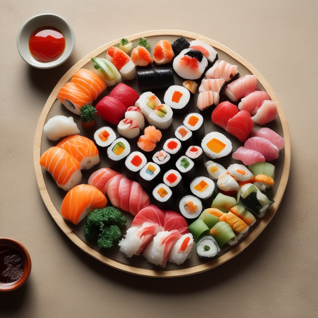 Assorted sushi platter